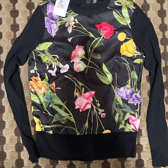 Ted Baker Daneaa Woven Front Mock Neck Sweater - Picture 4 of 8